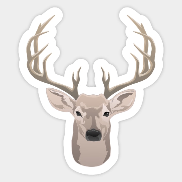 Beautiful buck with big antlers Sticker by hobrath